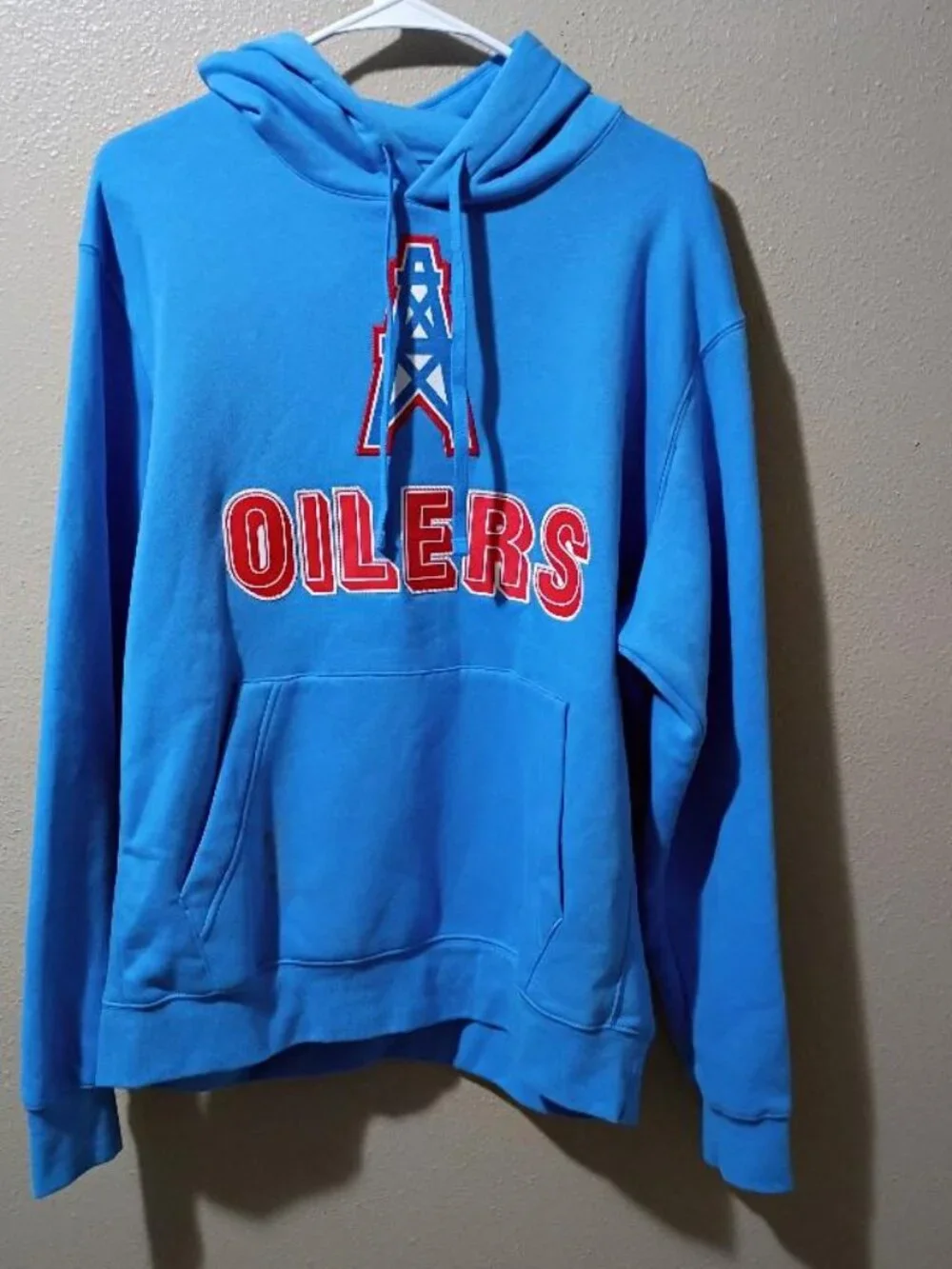 NIKE HOUSTON OILERS Pullover Hoodie Light Blue Large